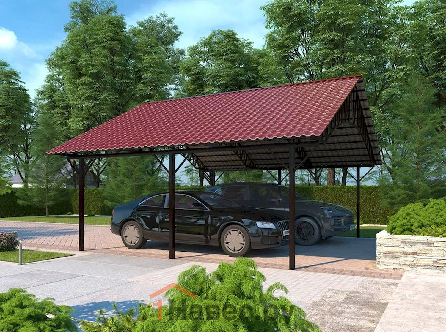 Навес из поликарбоната